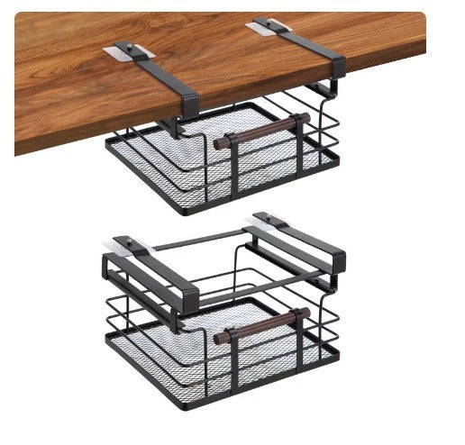 HOME ZONE 11"W STEEL MESH BASKET UNDER SHELF CABINET PULL-OUT - BLACK - Like New