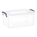 SUPERIO DEEP STORAGE CONTAINER (9.5 QT.) STORAGE BIN WITH LID - CLEAR - Like New