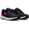 UNDER ARMOUR WOMEN'S SURGE 3 RUNNING SHOE BLACK/BLACK/REBEL PINK- SIZE 6.5 Like New