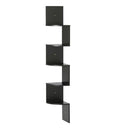 AMAZON BASICS 5-TIER CORNER SHELF WALL-MOUNTED FLOATING CORNER 2410446 - BLACK - Like New