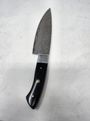 BLADE CRAFTS DAMASCUS CHEF KNIFE WITH RESIN HANDLE - BLACK - Like New