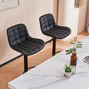 YOUTASTE Bar Stool Set of 2 PU Leather Upholstered Counter Height Barstools - Brand New
