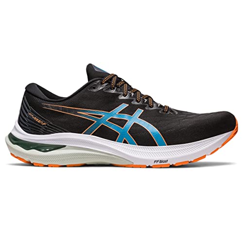 1011B441 ASICS MEN'S GT-2000 RUNNING SHOES SIZE 9.5 BLACK/SUN PEACH Like New