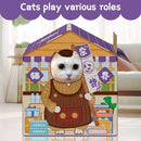 CATWAY Cardboard Cat House with Scratcher Cat Beds Large Cat Furniture Tent - Brand New
