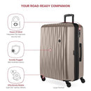 SWISSGEAR 7272 ENERGIE EXPANDABLE HARDSIDE LUGGAGE SPINNER 3-PIECE - LIGHT GOLD - Brand New