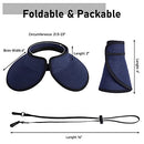 SIMPLICITY WOMEN'S SUMMER FOLDABLE ONE SIZE - BLUE NAVY/BLACK - Like New