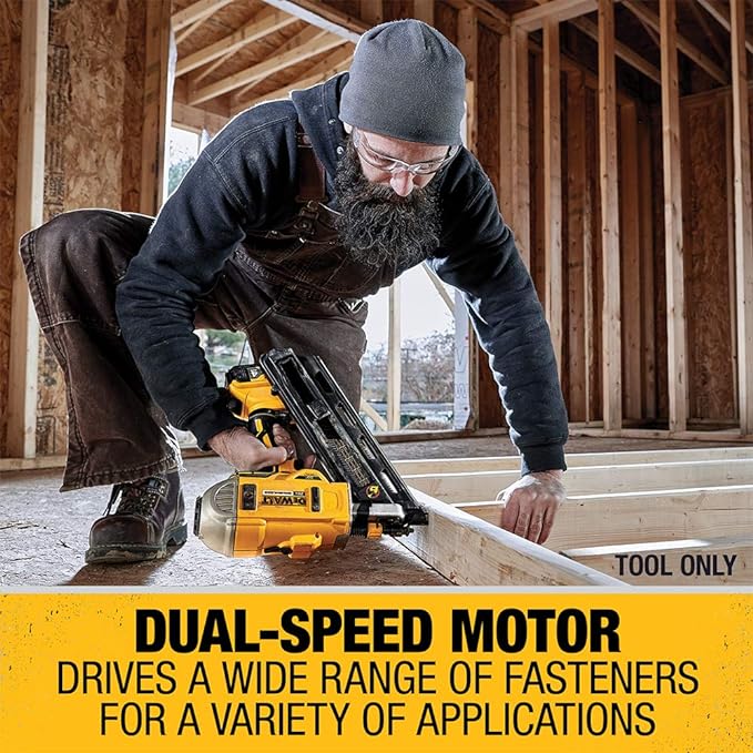 DEWALT 20V MAX XR Framing Nailer Dual Speed Tool Only DCN692B - Yellow - Like New