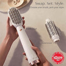 T3 AireBrush Duo Interchangeable Hot Air Blow Dry Brush 76650 - White - Like New