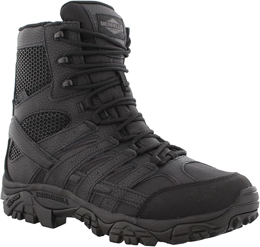 MERRELL MEN'S MOAB 2 MID 8" TACTICAL WATERPROOF MILITARY BOOT - SIZE: 11 - BLACK - Like New