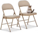 Oline Vinyl Folding Chairs Padded Vinyl Cushion Chairs Durable Metal Frame - Brand New