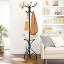 Tangkula 75 Inch Freestanding Metal Coat Rack Black - Brand New