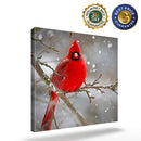 Red Cardinal Bird Giclee Artwork Framed Prints Fall Season 8x8inch - Brand New