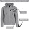 BLUE ICE MEN’S FLEECE-LINED FULL-ZIP HOODIE - SIZE: MEN M - CHARCOAL - Brand New