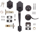 AMAZON BASICS FRONT DOOR LOCK SET HANDLESET SHELBY LEVER - OILED-BRONZE - Like New