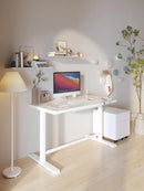 UNCAGED ERGONOMICS RISE UP GLASS ELECTRIC STANDING DESK ADJUSTABLE HEIGHT WHITE - Like New