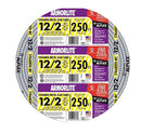Southwire 250 ft 12/2 Stranded Aluminum Armored MC Cable Black/White/Green - Brand New
