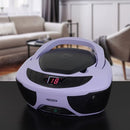 JENSEN PORTABLE SPORT STEREO BOOMBOX CD PLAYER AM/FM & AUX LINE-IN - PURPLE - Like New