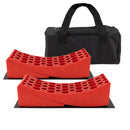 RECPRO RV CAMPER LEVELING KIT WITH CURVED LEVELERS AND WHEEL CHOCKS 2 PACK - RED - Like New