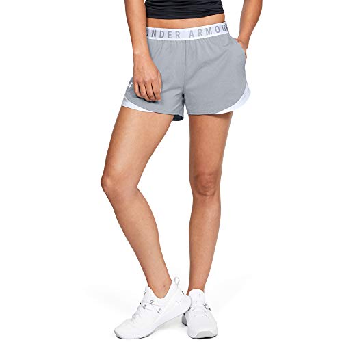 1344552 Under Armour Women's Play Up 3.0 Shorts Gray/White 2XL - Brand New