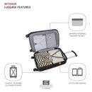 SWISSGEAR HARDSIDE EXPANDABLE LUGGAGE SPINNER WHEELS CHECKED-MEDIUM - BLACK - Brand New