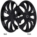 OxGord 15 inch Gloss Black Snap-On Hubcaps 6 Spoke 2005-2009 Toyota Corolla - Brand New