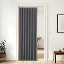 NICETOWN BLACKOUT CURTAINS 80 IN LONG THERMAL INSULATED SLIDING DOOR - GRAY - Like New