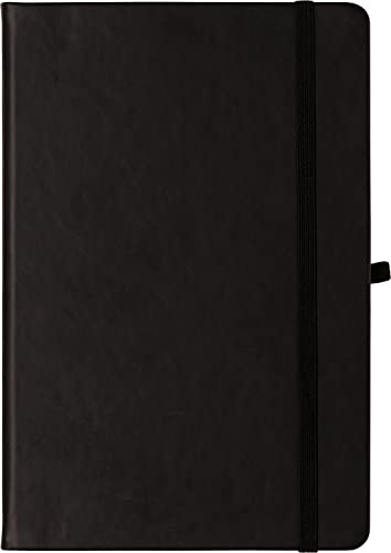 ECCOLO HARDBOUND WRITING JOURNAL COOL JAZZ 192 PAGES ELASTIC BC401N-OD - BLACK - Brand New