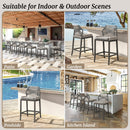 DYCANPO 26.5''H OUTDOOR COUNTER HEIGHT CHAIRS, SET OF 4 - SLATE GRAY - Like New
