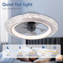 KINDLOV MODERN CEILING FANS LIGHTS 19.7" DIMMABLE LIGHT REMOTE 233CFL - WHITE01 - Like New