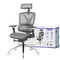 NOUHAUS ERGOPRO ERGONOMIC OFFICE CHAIR - SILVER - Like New