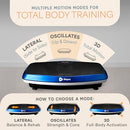 LIFEPRO HOVERT 3D HEAVY DUTY VIBRATION PLATE MACHINE STURDY DUAL MOTOR - BLUE - Like New