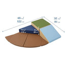 ECR4KIDS SoftZone Junior Adventurer's Summit Ramp, Corner Climber, Earthtone - Like New