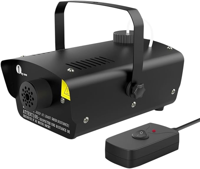 1byone Halloween Fog Machine Wired Remote Control 400-Watt Smoke Machine - Black Like New