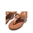 FITFLOP GRACIE THONG SANDALS WOMEN'S TAN LEATHER TOE-POST - SIZE: 8 - LATTE TAN - Like New