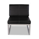ALERA ALE ISPARA SERIES ARMLESS CUBE CHAIR BLACK/SILVER ALE-RL8319CS - Like New