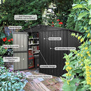 Domi Outdoor Storage Shed 6.5'x 4.2', Metal Garden Shed, LGCF1550 - Dark Grey - Like New