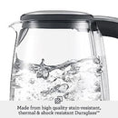 BREVILLE CRYSTAL CLEAR ELECTRIC KETTLE GLASS PROGRAMMABLE BKE595XL - SILVER - Like New