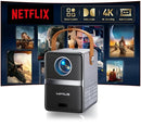 WIMIUS SMART MINI PROJECTOR WIFI BLUETOOTH COMPATIBLE NETFLIX P61 PRO - BLACK - Like New