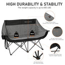 REALEAD DOUBLE CAMPING CAMPING COUCH SUPPORT 650 LBS - GREY - Like New