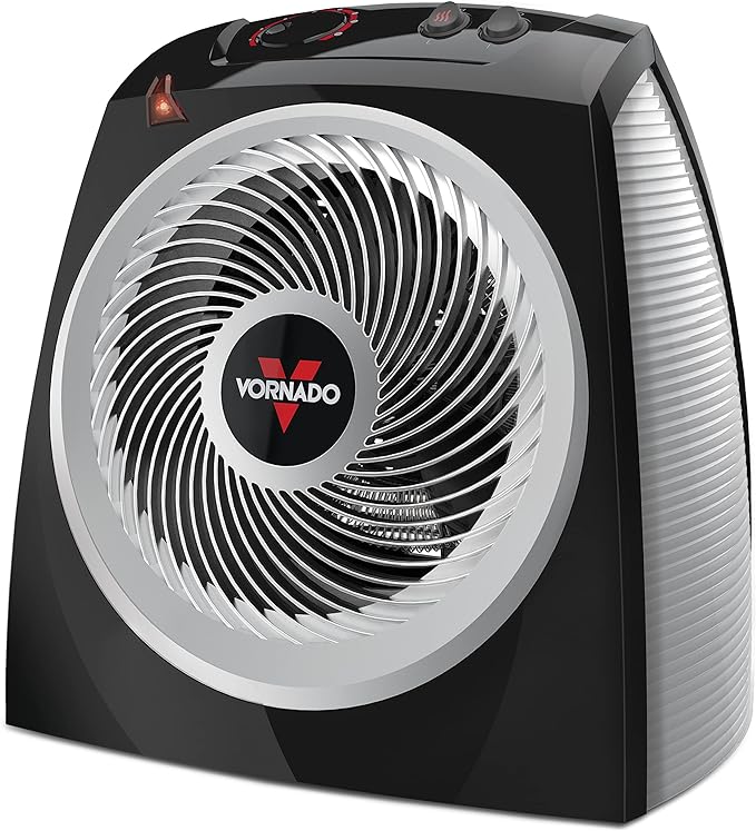 Vornado VH10 Space Heater Indoor Adjustable Thermostat 2 Heat Settings - BLACK Like New