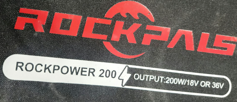 ROCKPALS (ROCKPOWER 200) SOLAR PANELS WITH OUTPUT 200W/18V OR 36V - BLACK/RED - Like New