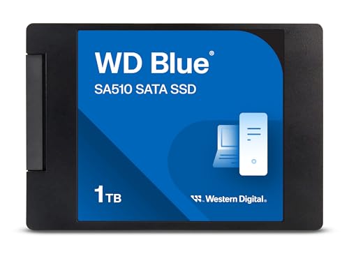 WD BLUE SA510 1TB SSD 3D NAND SATA III 6GB/S 2.5" INTERNAL DRIVE - BLACK - Like New