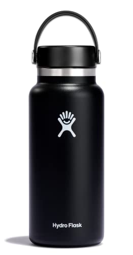 HYDRO FLASK WIDE MOUTH VACUUM INSULATED STAINLESS STEEL BOTTLE - BLACK - Like New