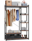 ZERDER CLOTHES RACK HEAVY DUTY GARMENT RACK FOR CLOTHES ZER-010 - RUSTIC BROWN - Like New