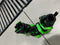 ROLLER DERBY GREEN WIRE KIDS' ADJUSTABLE QUAD SKATES -SIZE: S 12-2 - BLACK/GREEN - Like New