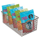 InterDesign Classico Wire Storage Basket, 16" x 9" x 6.1", Bronze - Brand New