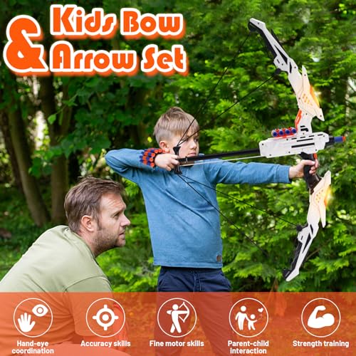 MAYSIDA BOW AND ARROW SET KIDS LIGHT UP ARCHERY 20 SUCTION CUP - Scratch & Dent