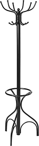 Tangkula 75 Inch Freestanding Metal Coat Rack Black - Brand New