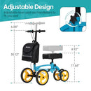 ELENKER STEERABLE KNEE SCOOTER, FOLDABLE KNEE WALKER BASKET - Scratch & Dent