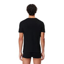 LACOSTE MEN'S 100% COTTON SLIM FIT V-NECK UNDERSHIRT, 3-PACK - L - BLACK - Like New